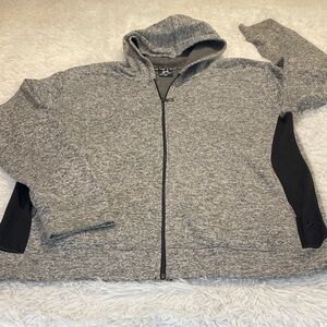 Game Time Gray ZIP UP Hoodie with Black Details MENS Size XXL
